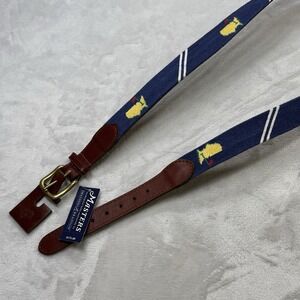 Masters Needlepoint Belt Navy Augusta National Smathers & Branson Sz 42 NWT
